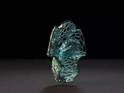 Scary mask Voronoi 3D print model