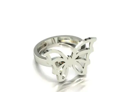 Butterfly Ring Free 3D print model
