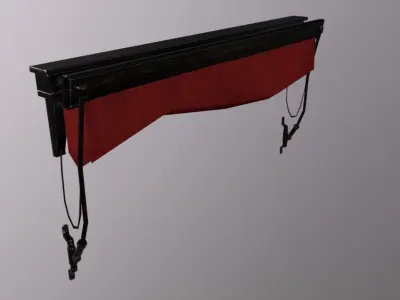 Awnings Close Low-poly 3D model