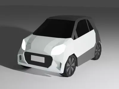 Low Poly SmartCar smart car Low-poly 3D model