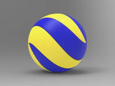 Volleyball ball Low-poly 3D model