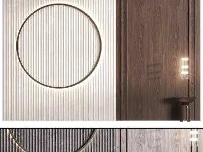 Decorative wall panel N06 3D model