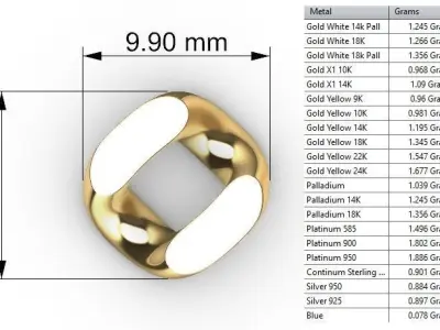 Bracelets chain 2 3D print model