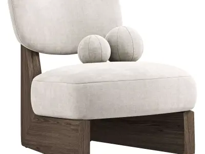 Solange Performance Boucle Armchair By Castlery 3D model