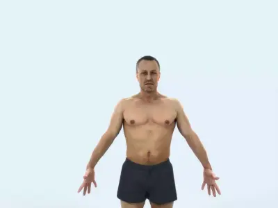 Fortitude I Animated Rigged Beach Sports Man Low-poly 3D model