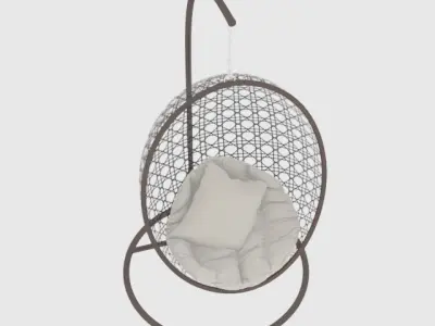 armchair hanging chair with cushion Free 3D model