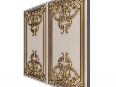 Backgammon Set 06 White Low-poly 3D model