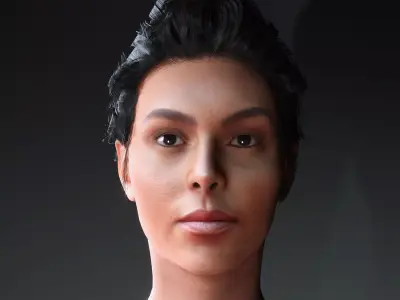 Georgina Rodriguez Character Low-poly 3D model