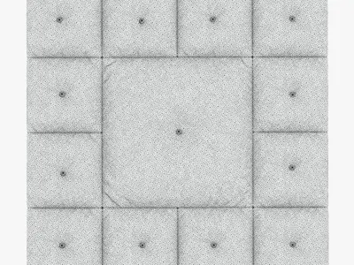 Decorative wall panel brown 3D model