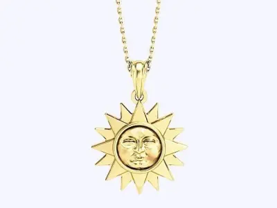 Sun pendant 3D print model order