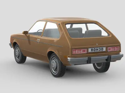 Chevrolet Chevette Coupe 1976 Low-poly 3D model