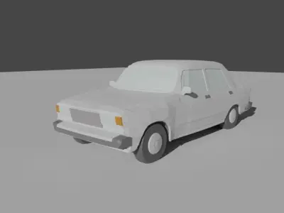 VAZ 2107 LowPoly Low-poly 3D model