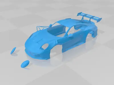 Porsche 911 GT3 RS 2022 - Body Car STL Model 3D print model