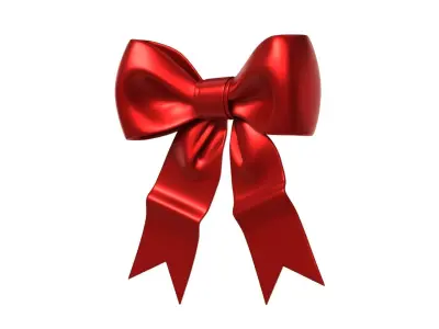Christmas Bow Ribbon 35 Low-poly 3D model