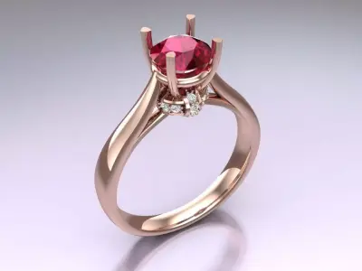 Diamond Ring - Womens Rings - N729946 3D print model
