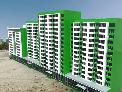 Residential complex 3D model