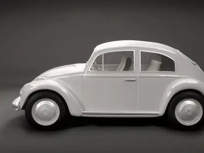 1969 VW Beetle with Full Interior Free 3D model