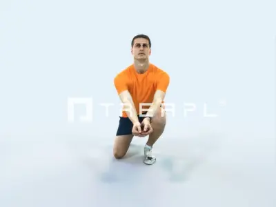 Romance 03L Volleyball Digging Sports Man Low-poly 3D model