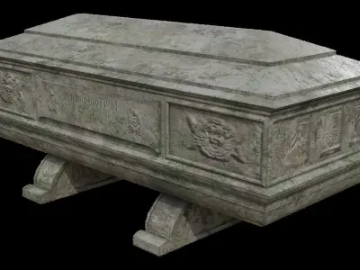 Sarcophagus Low-poly 3D model