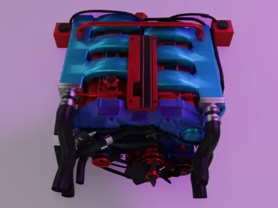 Engine Motor Car 3D model