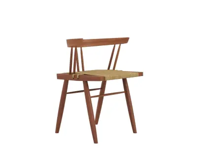 Grass-Seated Chair by Nakashima 3D model