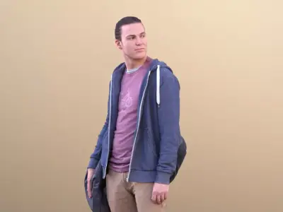 Marcel 10584 - Walking Sport Guy Low-poly 3D model