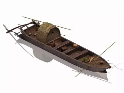 Game Traffic - Small Fishing 02 3D model