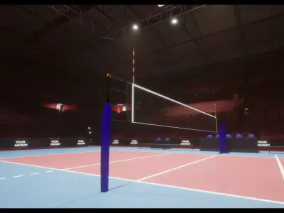 Volleyball Arena Low-poly 3D model