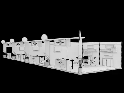 Booth Exhibition Stand a594a 3D model