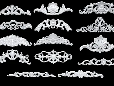 Classic Decorate plaster ornament 3d model 3D model