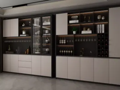 Wine cabinet Rack Cellar 3D model