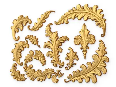 Acanthus Leaves Collection-03 3D model