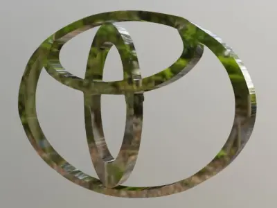 New Toyota logo with new edition 3D model