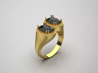 woman diamond ring jr00089 3D print model