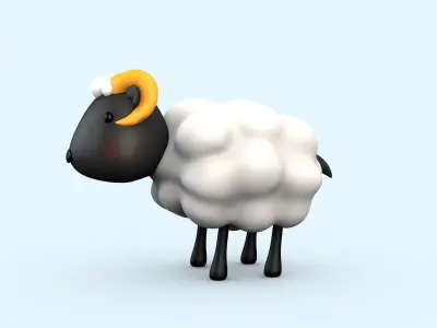 Sheep Low-poly 3D model
