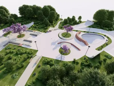 Skatepark-Skate Park PACK 3D model