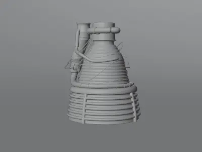 Rocket engine 3D model