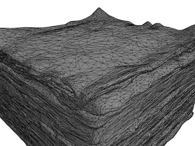 Vintage Stacked Old Papers Low-poly 3D model