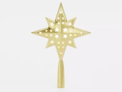 Christmas Star Topper Low-poly 3D model