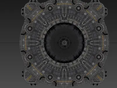 Large Spaceship Fusion Thruster 3D model