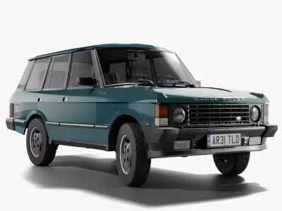 Range Rover Classic With Interior Low-poly 3D model