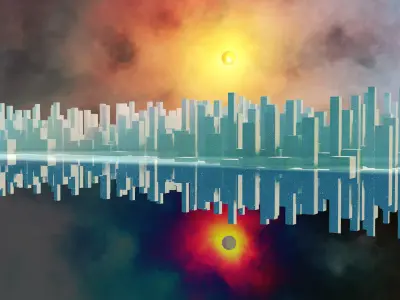 Parametric Generated Simple City Free 3D model