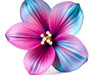 Vibrant Multicolor Flower Model Pack for D Rendering and Anim... Low-poly 3D model