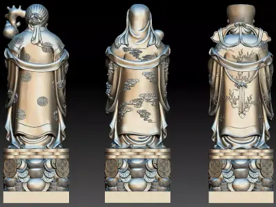 Fu Lu Shou 2 3D print model