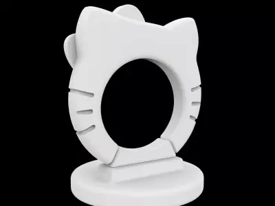 Hello Kitty Cup Holder 3D Print Model 3D print model