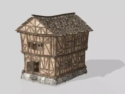 Thatch Hut House 04 For Games and Films 3D Model Low-poly 3D model