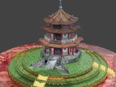 Chinese ancient tower 3D model