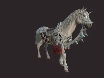 Epic Horses Low-poly 3D model