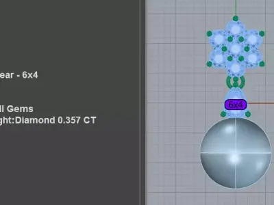 Luxury Flower Cluster Pearl Drop Pendant 3D print model