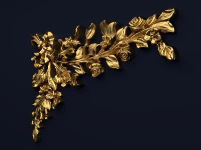 Classic decor ornament v-3D model 54 3D model